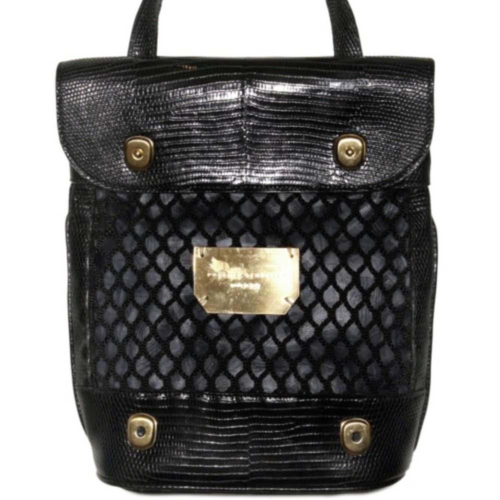 Proenza Schouler Folding Bag Black Lizard Embossed